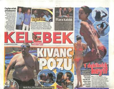 Hürriyet Gazetesi Kelebek Eki 18 Temmuz 2014 - Kıvanç Pozu, Doğuştan Kaptan GZ104761 - 1