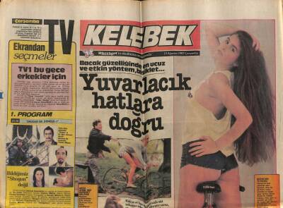 Hürriyet Gazetesi Kelebek Eki 19 Ağustos 1987 - Yakışıklı David Hasselhoff İle Uzayda Hasret Gideceğiz GZ94138 - 1