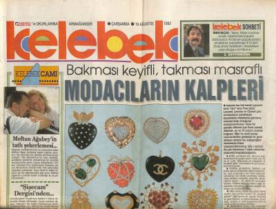 Hürriyet Gazetesi Kelebek Eki 19 Ağustos 1992 - Emel Müftüoğlu , Şarkılarından Çok ,Yaptığı Çılgınlıklarla Adından Söz Ettirir GZ94163 - 1