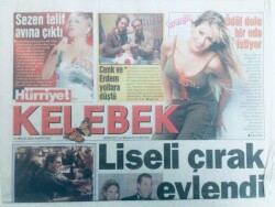 Hürriyet Gazetesi Kelebek Eki 19 Aralık 2005 - Sezen Telif Avına Çıktı GZ43422 - 2