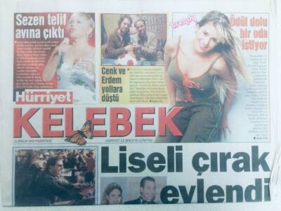 Hürriyet Gazetesi Kelebek Eki 19 Aralık 2005 - Sezen Telif Avına Çıktı GZ43422 - 2