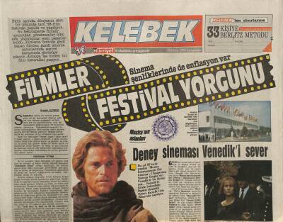 Hürriyet Gazetesi Kelebek Eki 19 Ekim 1988 - Deney Sineması Venediki Sever GZ82751 - 1