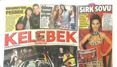 Hürriyet Gazetesi Kelebek Eki 19 Ekim 2015 - Sirk Şovu, Taksiyle Kaçış, Yaktın Beni Turnesi GZ107237 - 1
