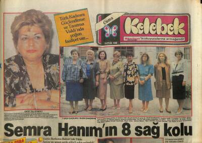 Hürriyet Gazetesi Kelebek Eki 19 Eylül 1986 - Semra Özalın 8 Sağ Kolu GZ94101 - 1