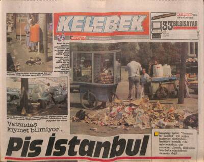 Hürriyet Gazetesi Kelebek Eki 19 Eylül 1988 - Vatandaş Kıymet Bilmiyor... Pis İstanbul GZ82769 - 1