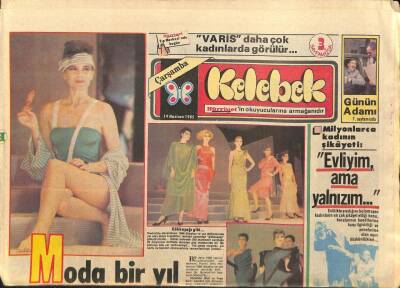 Hürriyet Gazetesi Kelebek Eki 19 Haziran 1985 - Cüneyt Arkının En Titizlendiği Sahne Filmin Cinayet Sahnesi Oldu... GZ90294 - 1