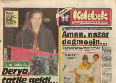 Hürriyet Gazetesi Kelebek Eki 19 Haziran 1986 - Mehmet Ali Erbil İle Çiğdem Tunç Anadolu Turnesine Hazırlanıyor GZ106645 - 1