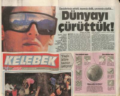 Hürriyet Gazetesi Kelebek Eki 19 Kasım 1988 - Barış Manço Kendini Yaratan Bestesiyle Ekranda GZ82803 - 1
