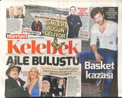 Hürriyet Gazetesi Kelebek Eki 19 Mart 2016 - Kıvanç Tatlıtuğ , Arkadaşlarıyla Yaptığı Basket Maçında Sakatlandı GZ119613 - 1