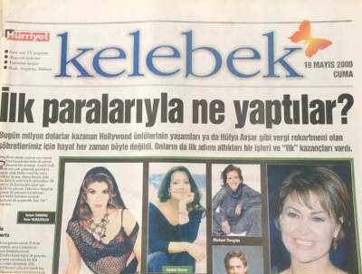 Hürriyet Gazetesi Kelebek Eki 19 Mayıs 2000 - Ünlüler İlk Paralarıyla Ne Yaptılar GZ36356 - 1