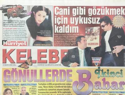 Hürriyet Gazetesi Kelebek Eki 19 Nisan 2005 - Gönüllerde İkinci Bahar Geleceğin Peleleri Türkiyeye Geliyor GZ36041 - 1