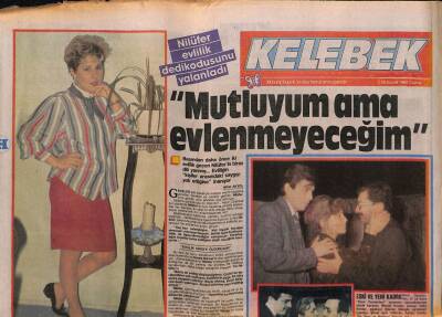 Hürriyet Gazetesi Kelebek Eki 19 Şubat 1988 - Nilüfer Evlilik Dedikodusunu Yalanladı Mutluyum Ama Evlenmeyeceğim GZ93892 - 1