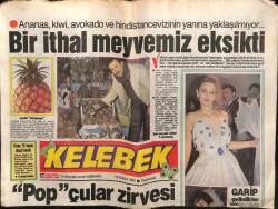 Hürriyet Gazetesi Kelebek Eki 19 Şubat 1990 - Meltem Berent,Hosteslikten Mankenliğe GZ63410 - 2