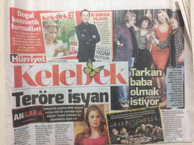Hürriyet Gazetesi Kelebek Eki 19 Şubat 2016 - Tarkan Baba Olmak İstiyor GZ27867 - 1