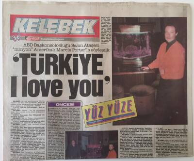 Hürriyet Gazetesi Kelebek Eki 1988 - ABD Başkonsolosluğu Basın Ataşesi Minyon Amerikalı Marcie Porterle Söyleştik GZ16902 - 1