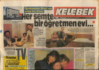 Hürriyet Gazetesi Kelebek Eki 2 Aralık 1987 - Tiyatronun Hocası Yıldız Kenter GZ63786 - 1
