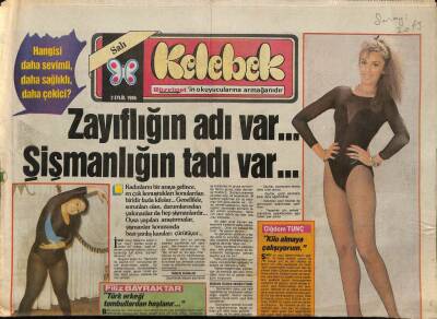 Hürriyet Gazetesi Kelebek Eki 2 Eylül 1986 - Çiğdem Tunç Kilo Almaya Çalışıyorum - İstanbulda Kaldırım Kahveleri Giderek Yaygınlaşıyor... GZ92076 - 1