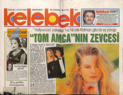 Hürriyet Gazetesi Kelebek Eki 2 Eylül 1992 - Tom Amcanın Zevcesi GZ63680 - 2