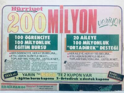 Hürriyet Gazetesi Kelebek Eki 2 Haziran 1984 - Üniversite Kapısındaki Genç İle El Ele GZ41535 - 1