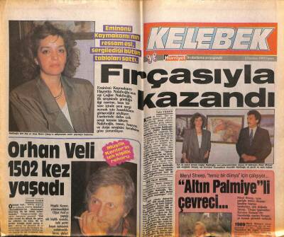 Hürriyet Gazetesi Kelebek Eki 2 Haziran 1989 - Müşfik Kenterin Tek Kişilik Rekoru GZ63865 - 2