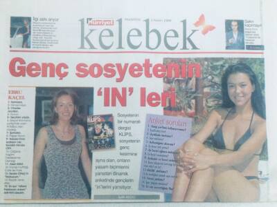 Hürriyet Gazetesi Kelebek Eki 2 Kasım 1998 - Genç Sosyetenin INleri GZ40460 - 1
