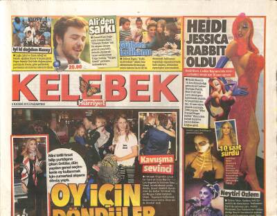 Hürriyet Gazetesi Kelebek Eki 2 Kasım 2015 - Özkökün Küçük Kitabı GZ116363 - 1
