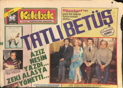 Hürriyet Gazetesi Kelebek Eki 2 Mart 1984 - Aziz Nesin Yazdı...Zeki Alasya Yönetti... GZ114156 - 1