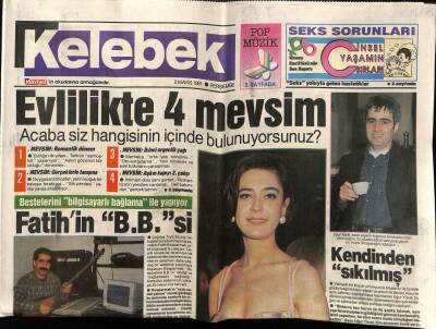 Hürriyet Gazetesi Kelebek Eki 2 Mayıs 1991 - Uğur Yücel Kendinden Sıkılmış GZ75761 - 1