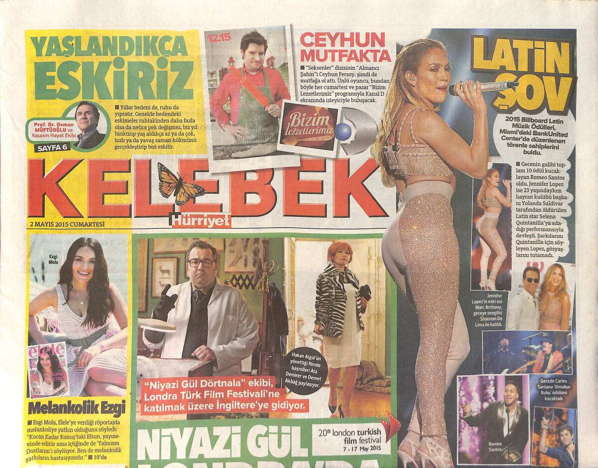 Hürriyet Gazetesi Kelebek Eki 2 Mayıs 2015 - Melankolik Ezgi - Ebru Şallı: Biz Ayrıldık GZ155038 - 1
