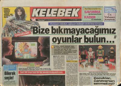 Hürriyet Gazetesi Kelebek Eki 2 Ocak 1987 - Oyuncaklar Ülkesinde Gezinti GZ114535 - 1