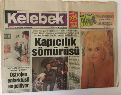 Hürriyet Gazetesi Kelebek Eki 2 Ocak 1991 - TV Dizilerinde Kapıcılık Sömürüsü GZ13569 - 2