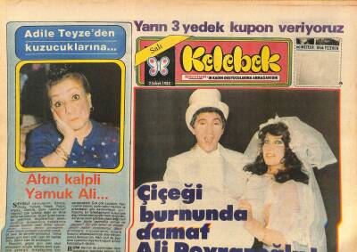Hürriyet Gazetesi Kelebek Eki 2 Şubat 1982 - Talat Bulut , Türkücü Sevgili Buldu... - Adile Teyzeden Kuzucuklarına... GZ127373 - 1