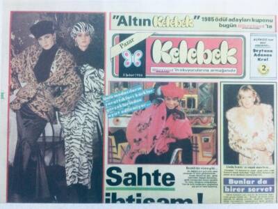 Hürriyet Gazetesi Kelebek Eki 2 Şubat 1986 - Sahte İhtişam GZ42003 - 1