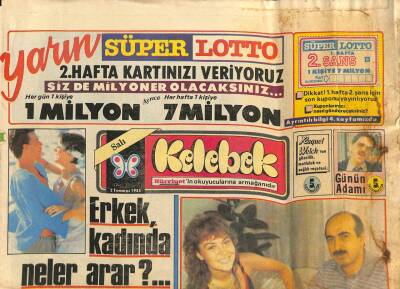 Hürriyet Gazetesi Kelebek Eki 2 Temmuz 1985 - Ediz Hun Ve Karısı GZ114195 - 1