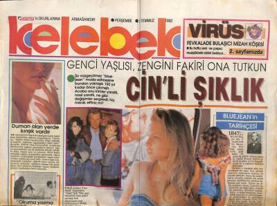 Hürriyet Gazetesi Kelebek Eki 2 Temmuz 1992 - Bluejeanin Tarihçesi GZ63400 - 2
