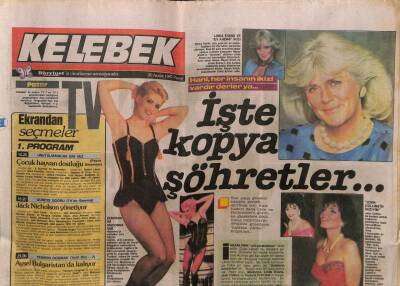 Hürriyet Gazetesi Kelebek Eki 20 Aralık 1987 - İşte Kopya Şöhretler GZ63798 - 2