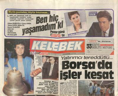 Hürriyet Gazetesi Kelebek Eki 20 Ekim 1988 - Süreyya , UNICEF Elçisi Olmak İstiyor... GZ82752 - 1