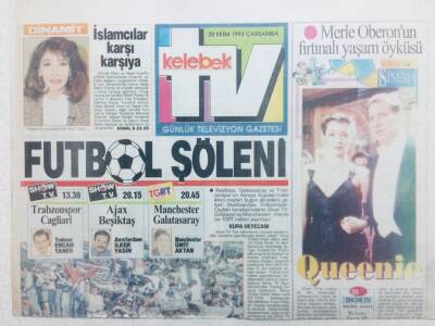 Hürriyet Gazetesi Kelebek Eki 20 Ekim 1993 - Futbol Şöleni GZ42779 - 1