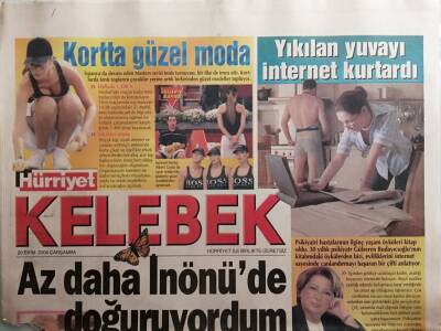Hürriyet Gazetesi Kelebek Eki 20 Ekim 2004 Tarkanın Rolüne Vatan Şaşmaz Talip - Hülya Avşarla Sohbet -GZ44582 - 1