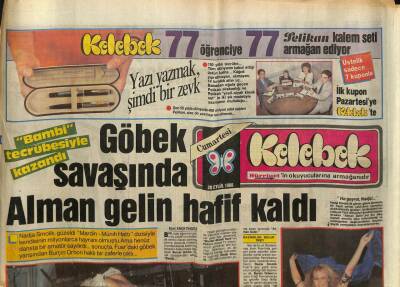 Hürriyet Gazetesi Kelebek Eki 20 Eylül 1986 - Balerin Burçin Orhon , Fuarın Rakipsiz Dansözüydü GZ94100 - 1