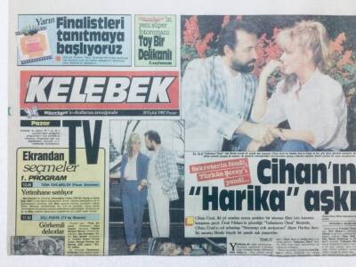 Hürriyet Gazetesi Kelebek Eki 20 Eylül 1987 - Cihan Ünalın Harika Avcı Aşkı GZ41278 - 1