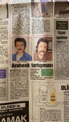 Hürriyet Gazetesi Kelebek Eki 20 Eylül 1988 - Arabesk Tartışması * Orhan Gencebay - Timur Selçuk GZ82770 - 2