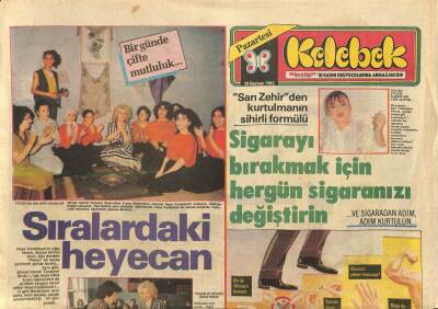 Hürriyet Gazetesi Kelebek Eki 20 Haziran 1983 - Aydın Tansel Artık Müzik Değil , Karate Öğretiyor... GZ114197 - 1