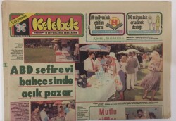Hürriyet Gazetesi Kelebek Eki 20 Haziran 1984 - ABD Sefirevi Bahçesinde Açık Pazar GZ16807 - 1