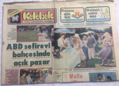 Hürriyet Gazetesi Kelebek Eki 20 Haziran 1984 - Mutlu Çiftler Marmariste Buluştu - GZ21077 - 1