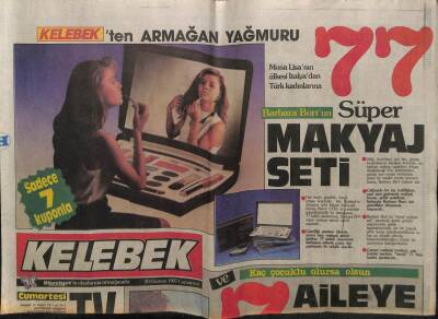 Hürriyet Gazetesi Kelebek Eki 20 Haziran 1987- Sanatçı Çiftin Amerika Çıkarması GZ63728 - 1