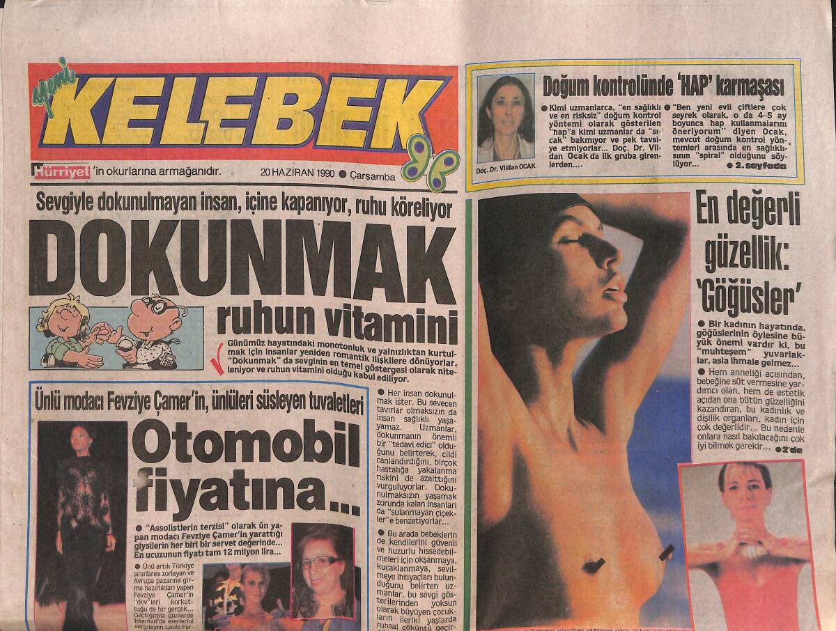 Hürriyet Gazetesi Kelebek Eki 20 Haziran 1990 - Michael Jackson'un Toyluk Günleri - Zeki Alasya'ya Ekran Yasak GZ138136 - 1