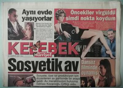 Hürriyet Gazetesi Kelebek Eki 20 Haziran 2006 Çağla Şikel Diğer Ayrılıklar Virgüldü Bu İse Nokta -GZ37020 - 1