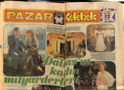 Hürriyet Gazetesi Kelebek Eki 20 Kasım 1983 - Dallasın Kadın Milyarderleri GZ61904 - 2