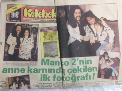 Hürriyet Gazetesi Kelebek Eki 20 Mart 1984 - Barış Manço 2 nin Anne Karnında Çekilen Fotoğrafı GZ21677 - 1